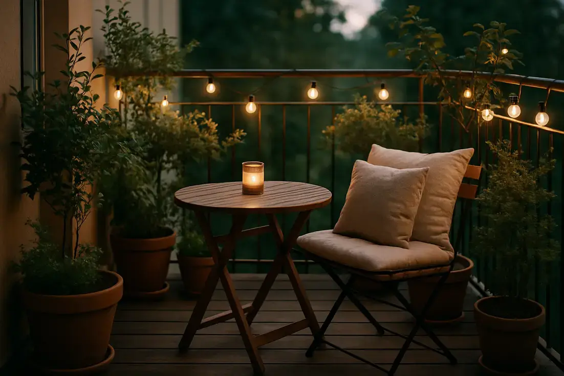 Einen kleinen balkon gemütlich gestalten